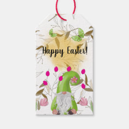 ハッピーイースターとバニー、格言とアイリスギフトラベル ギフトタグ