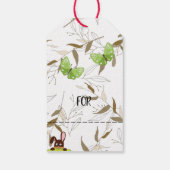 ハッピーイースターとバニー、格言とアイリスギフトラベル ギフトタグ (裏面)