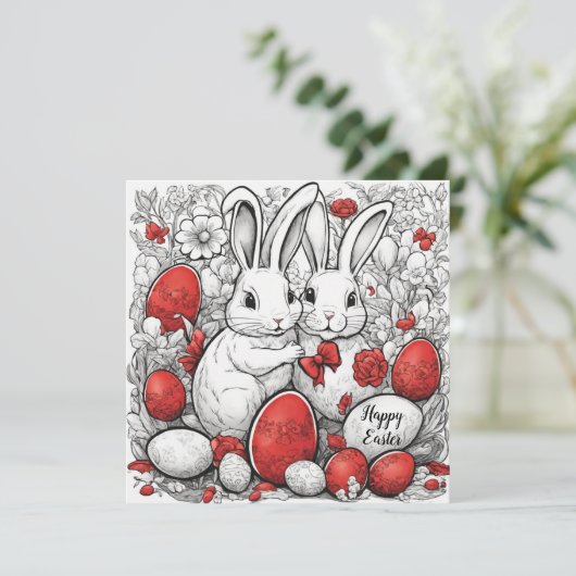 ハッピーイースターと卵 シーズンカード (スタンド正面)