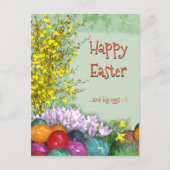 ハッピーイースターと大卵；-) シーズンポストカード (正面)