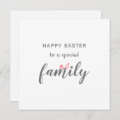 ハッピーイースターと家族のバニーイヤー シーズンカード (正面/裏面)