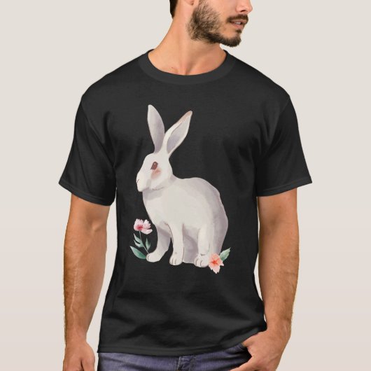 ハッピーイースターと甘いバニー2 Tシャツ (正面)