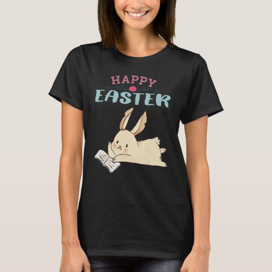 ハッピーイースターと甘いバニー9 Tシャツ (正面)