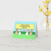 ハッピーイースターと甥の漫画の物語 カード (黄色い花)