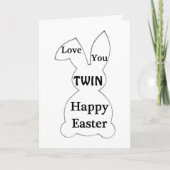 ハッピーイースターと私の双子と幸せな春 シーズンカード (正面)