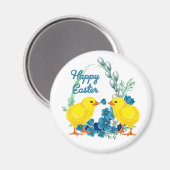 ハッピーイースターと雛 マグネット (正面/裏面)