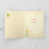 ハッピーイースターのかわいいバニー|イースターカード シーズンカード (内部)