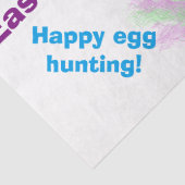 ハッピーイースターのかわいく黄色いピンクのひよこの挨拶 薄葉紙 (詳細)