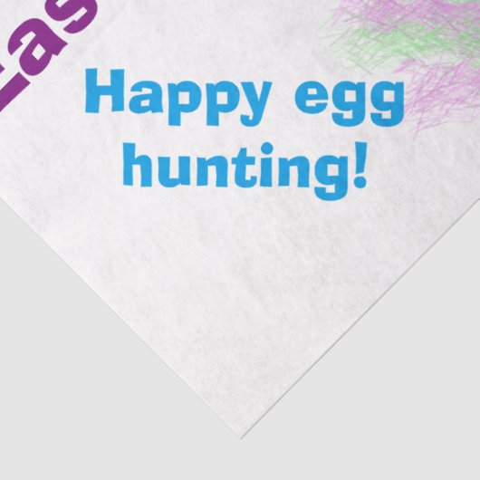 ハッピーイースターのかわいく黄色いピンクのひよこの挨拶 薄葉紙 (詳細)