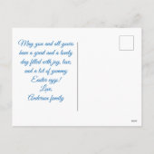 ハッピーイースターのカスおもしろいタブル シーズンポストカード (裏面)