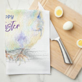 ハッピーイースターのキッチンタオル キッチンタオル (四つ折り)