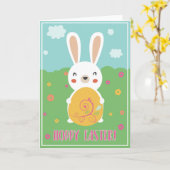 ハッピーイースターのグリーティングカード カード (黄色い花)