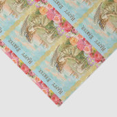 ハッピーイースターのタイポグラフィのヴィンテージの天使の子ヒツジ 薄葉紙 (詳細)