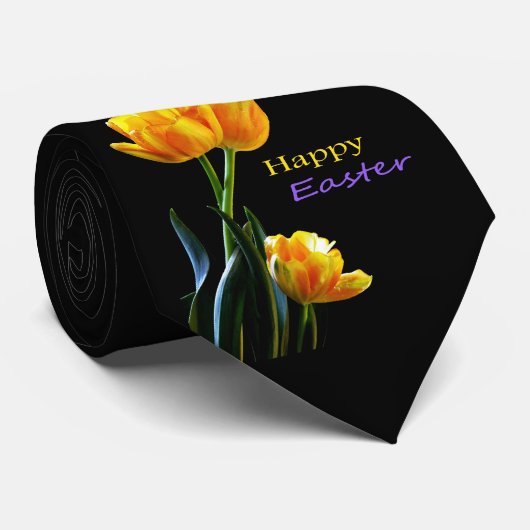 ハッピーイースターのチューリップの首のタイ ネクタイ (ロール)