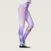 ハッピーイースターのバニーのバスケットはラベンダーのレギンスに卵を投げつけます レギンス (右)