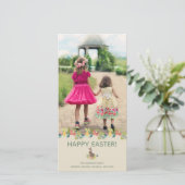 ハッピーイースターのバニーの写真カード シーズンカード (スタンド正面)