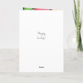 ハッピーイースターのバニーの多彩の卵 シーズンカード (裏面)