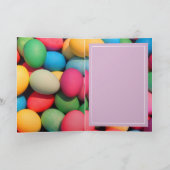 ハッピーイースターのバニーの多彩の卵 シーズンカード (内部)