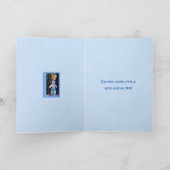 ハッピーイースターのバニーの男の子の挨拶状 シーズンカード (内部)