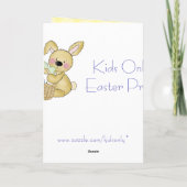 ハッピーイースターのバニー シーズンカード (裏面)