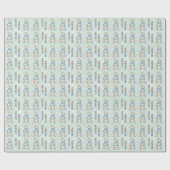 ハッピーイースターのバニー ラッピングペーパー (フラット)