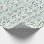 ハッピーイースターのバニー ラッピングペーパー (角)
