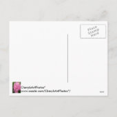 ハッピーイースターのピンクのHyacinthsの花の郵便はがき シーズンポストカード (裏面)