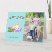 ハッピーイースターのメッセージのグリーティングカード カード (正面)