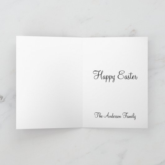 ハッピーイースターのヴィンテージのビクトリアンなバニーはカードに卵を投げつけます シーズンカード (内部)