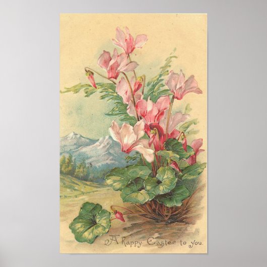 ハッピーイースターのヴィンテージ ポスター (正面)