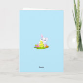 ハッピーイースターの個人設定の少年の名前カラフル シーズンカード (裏面)