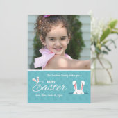 ハッピーイースターの写真カード 招待状 (スタンド正面)
