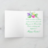 ハッピーイースターの写真テンプレート シーズンカード (内部)