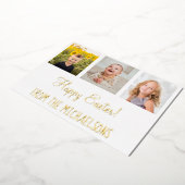 ハッピーイースターの写真 箔シーズンカード (回転した状態)