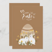 ハッピーイースターの卵の肉切り シーズンカード (正面/裏面)