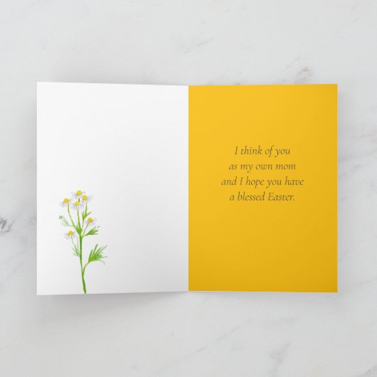 ハッピーイースターの友だち母と私の花 カード (内部)
