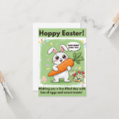 ハッピーイースターの喜び フラットグリーティングカード カード (正面/裏面インサイチュ)
