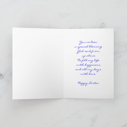 ハッピーイースターの夫カード-海のスプレー シーズンカード (内部)