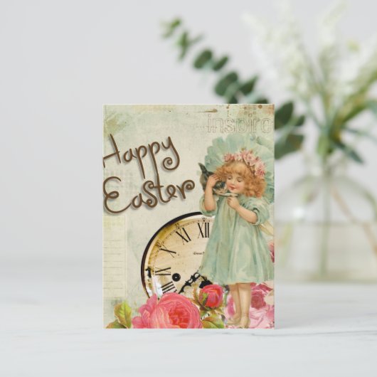 ハッピーイースターの女の子 シーズンポストカード (スタンド正面)
