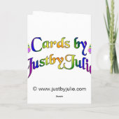 ハッピーイースターの娘および義理の息子カードパンジー シーズンカード (裏面)