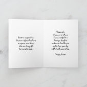 ハッピーイースターの娘および義理の息子カードパンジー シーズンカード (内部)