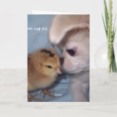 ハッピーイースターの子犬カード シーズンカード (裏面)