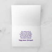 ハッピーイースターの孫-バニーおよび卵 シーズンカード (内部)