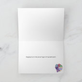 ハッピーイースターの家具と卵のパーソナライズ名 カード (内部)