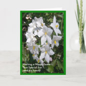 ハッピーイースターの息子と義理の娘のカードのジャスミン シーズンカード (正面)