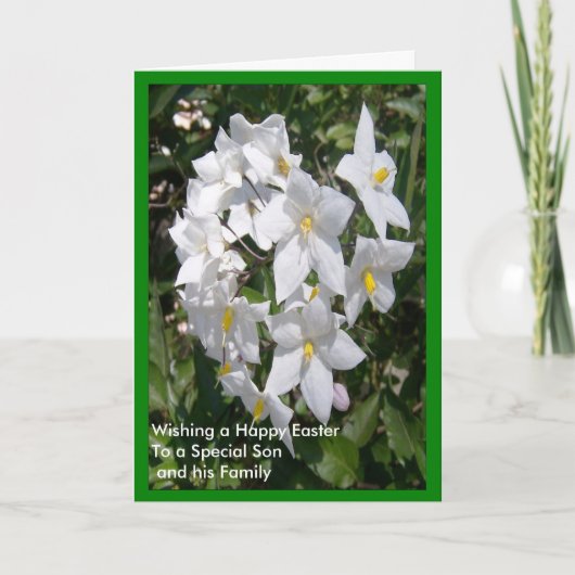 ハッピーイースターの息子と義理の娘のカードのジャスミン シーズンカード (正面)