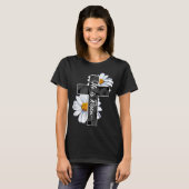 ハッピーイースターの日イエス・キリスト教の十字架に昇る Tシャツ (正面フル)