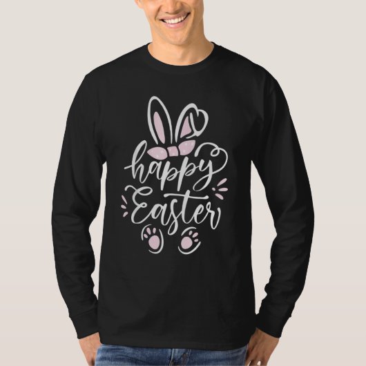 ハッピーイースターの日2022バニーかわいい復活祭 Tシャツ (正面)