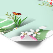 ハッピーイースターの日 – おもしろいバニーと卵のイースター ポスター (コーナー)