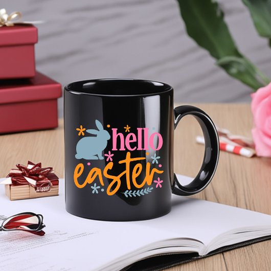 ハッピーイースターの日 – おもしろい花 ツートーンマグカップ